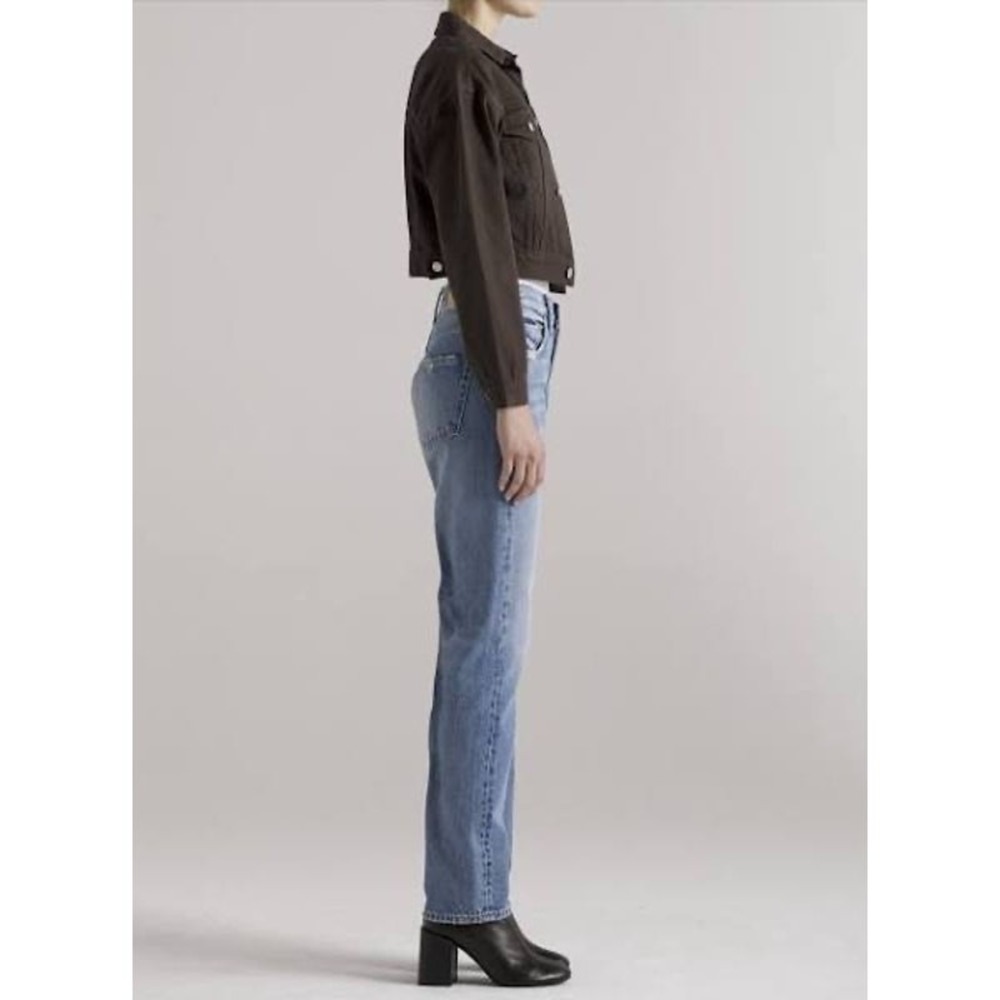 EDWIN Anthropologie SIA Denim Jacket Java XS Scarlet 80s Cropped Sz:XS $218 NWT - Picture 4 of 8